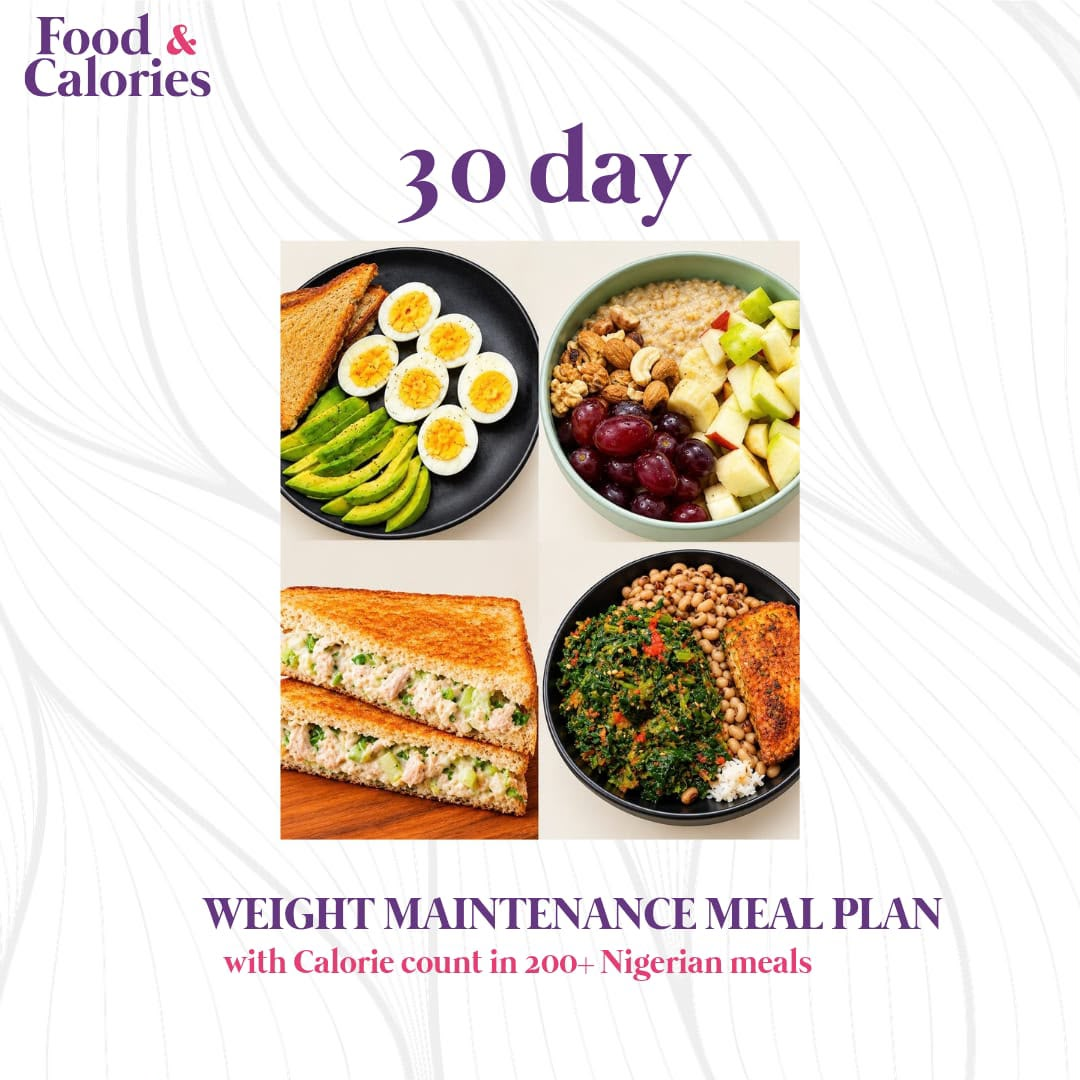 30-Day Nigerian Healthy Eating Maintenance Meal Plan